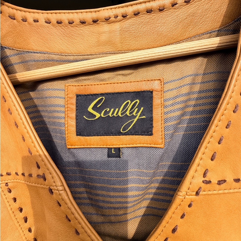Scully Tan Leather Vest